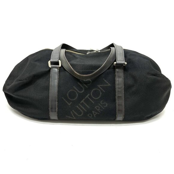 LOUIS VUITTON M93066 Damier-Jean Akatan Hand Bag Shoulder Bag Canvas Black - Picture 2 of 16